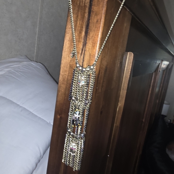 RARE VINTAGE BETSEY JOHNSON WOODLAND FRINGE NECKLACE